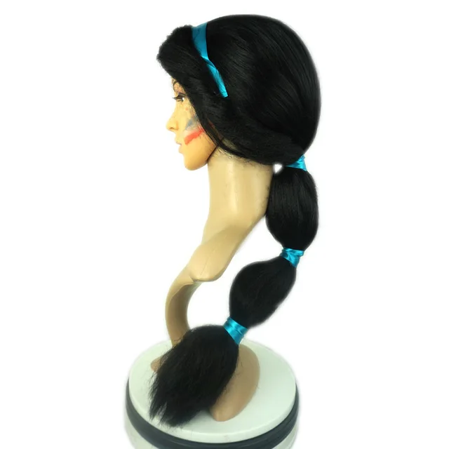 Dress Up Wig And Fluffy Braid Headgear Props Black - Shop at LoveMi