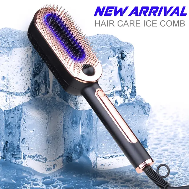 Women's Negative Ion Blue Straight Hair Cold Ice Comb Comb - Shop at LoveMi