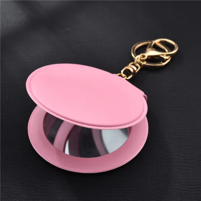 Ladies Makeup Mirrors Carry Small Round Mirrors With You Pink - Shop at LoveMi