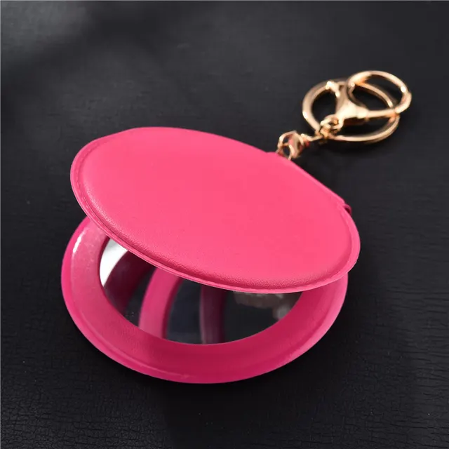 Ladies Makeup Mirrors Carry Small Round Mirrors With You Rose Red - Shop at LoveMi