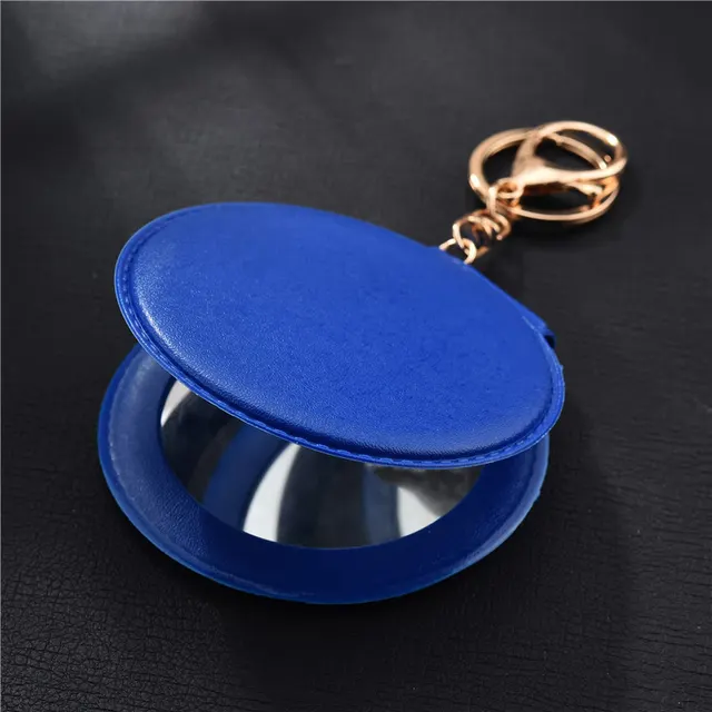 Ladies Makeup Mirrors Carry Small Round Mirrors With You Royal Blue - Shop at LoveMi