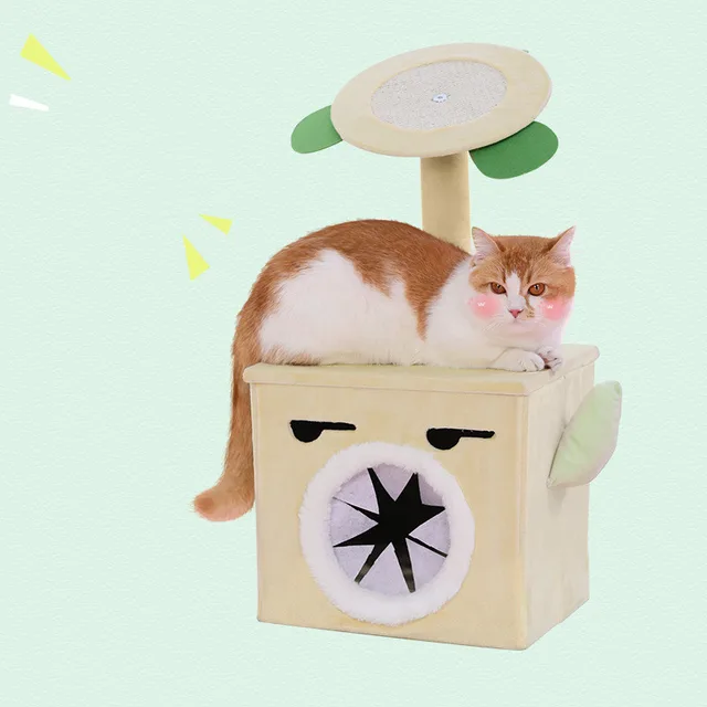 Playable And Sleepy Cat New Product Grinding Claw Toy Scratching Post 2Style - Shop at LoveMi