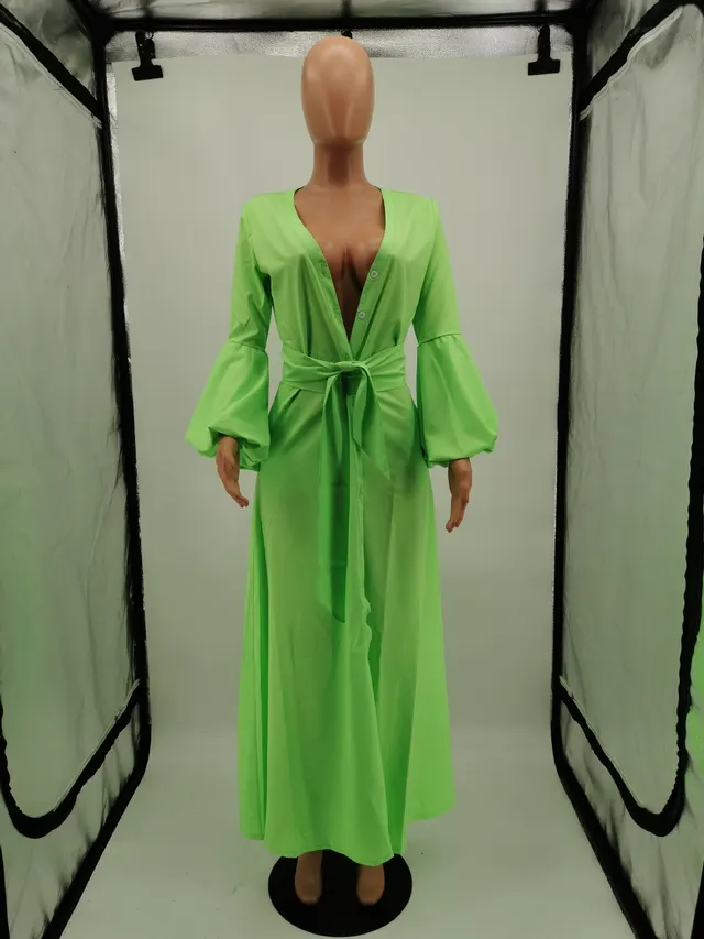 European And American Cross border Hot Style Women's Sexy Dress Green - Shop at LoveMi