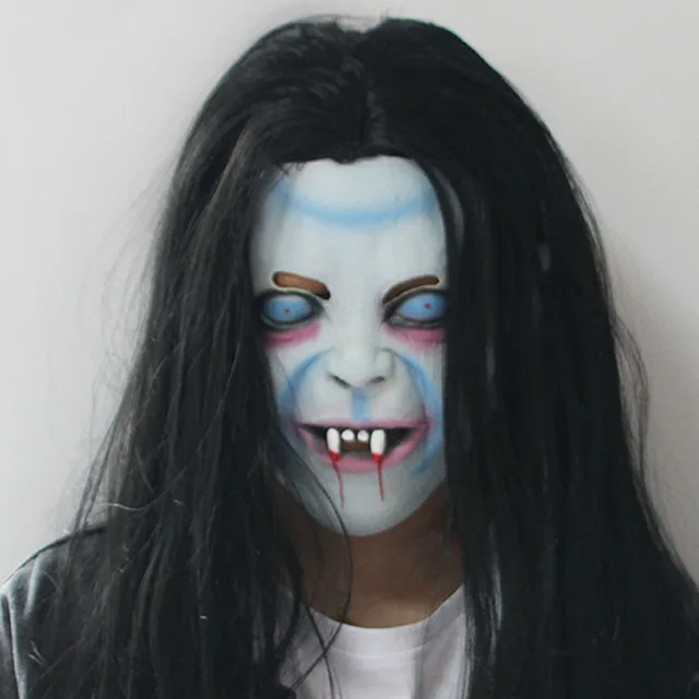 Horror Mask Scary Headgear Ghost Festival Funny Face Props Sadako Mask - Shop at LoveMi