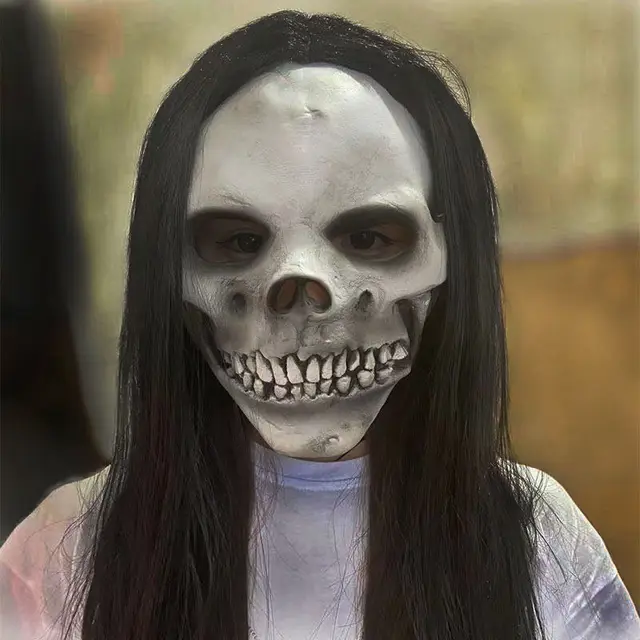 Horror Mask Scary Headgear Ghost Festival Funny Face Props Skull Ghost Mask - Shop at LoveMi