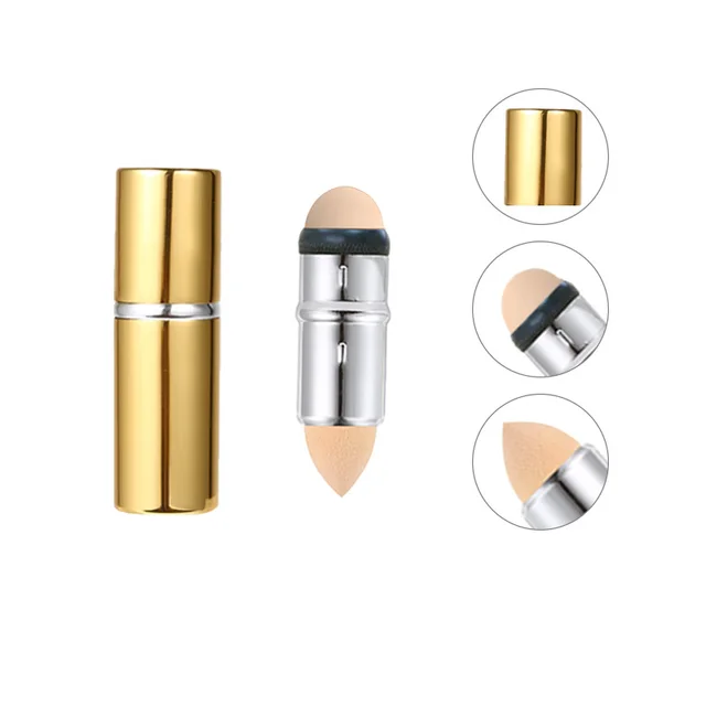 Volcanic Stone Oil Absorbing Ball Face Cleaning Massage Roller Metal Case Skin Care Beauty Wrinkle Removing Makeup Relaxing Gold - Shop at LoveMi