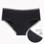 Large Size Ladies Cotton Physiological Underwear Front And Rear Leak-proof Four-layer Sanitary Napkin-free Aunt Panties - Lace Circle-M-1Pc