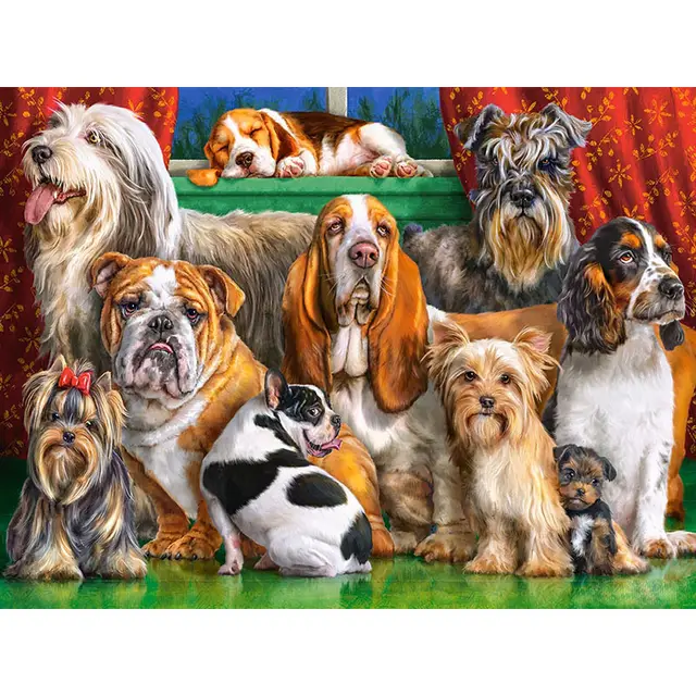 Diamond Painting Kit Dog Family Dog Family - Shop at LoveMi
