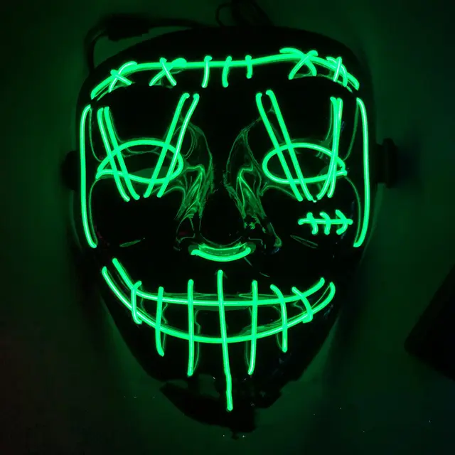 New Halloween LED Luminous Mask Green - Shop at LoveMi