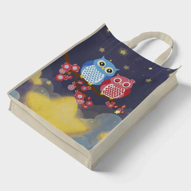 Pengdao DIY Diamond Painting Shopping Bag Diamond Embroidered Non woven Butterfly Tower Hbd04 - Shop at LoveMi