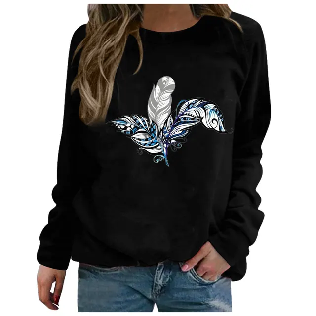 America And Korean Loose Long sleeved Printed Hoodie Plus Size - Shop at LoveMi