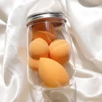 Canned Powder Puff Beauty Egg Box Makeup Sponge Set - Orange