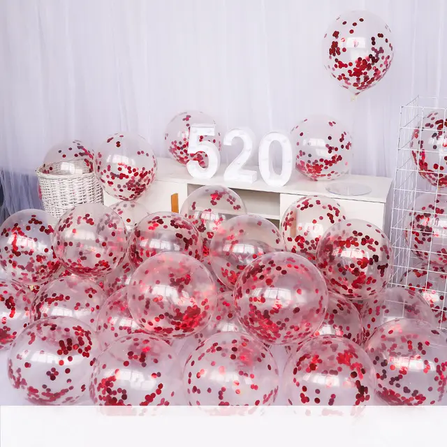 Transparent Sequined Balloon Net Celebrity Wedding Room Decoration Package - Shop at LoveMi