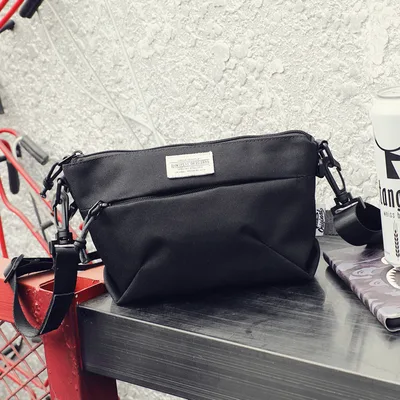 Casual Men's Shoulder Bag Fashion Trend Hip Hop Messenger Bag Black - Shop at LoveMi