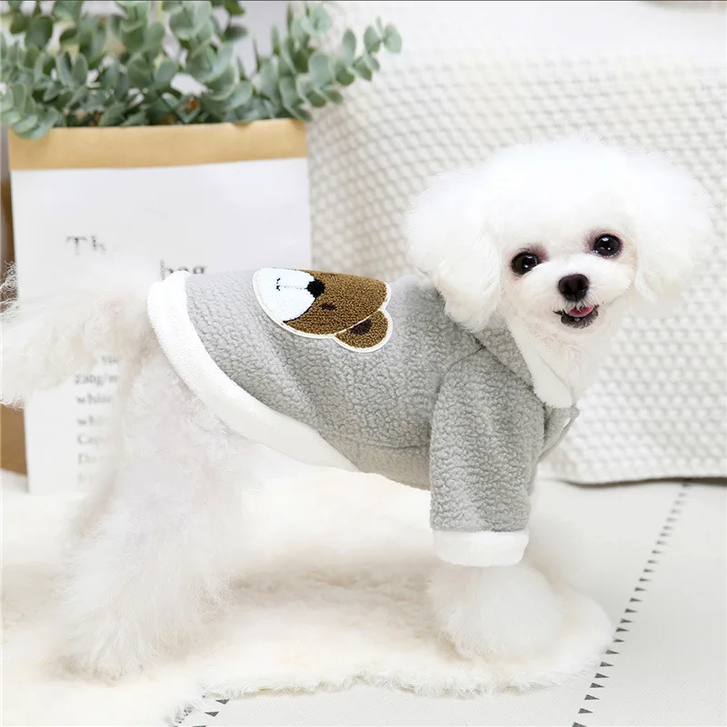 Small And Medium sized Dog Cat Pet Clothing Grey - Shop at LoveMi