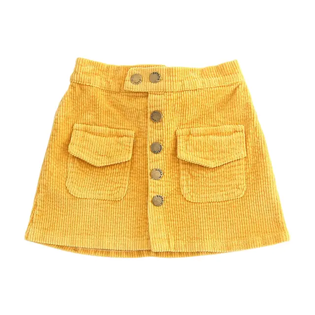 Girls' Skirts Western Style Corduroy Hip Skirts Yellow - Shop at LoveMi