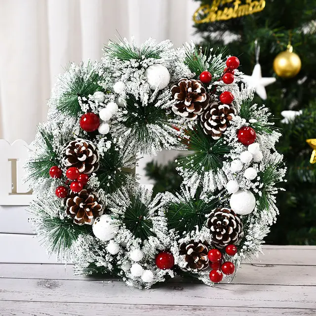 Christmas Decorations Garland Wreath Style17 - Shop at LoveMi