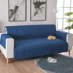 Lattice Sofa Cover Navy Blue