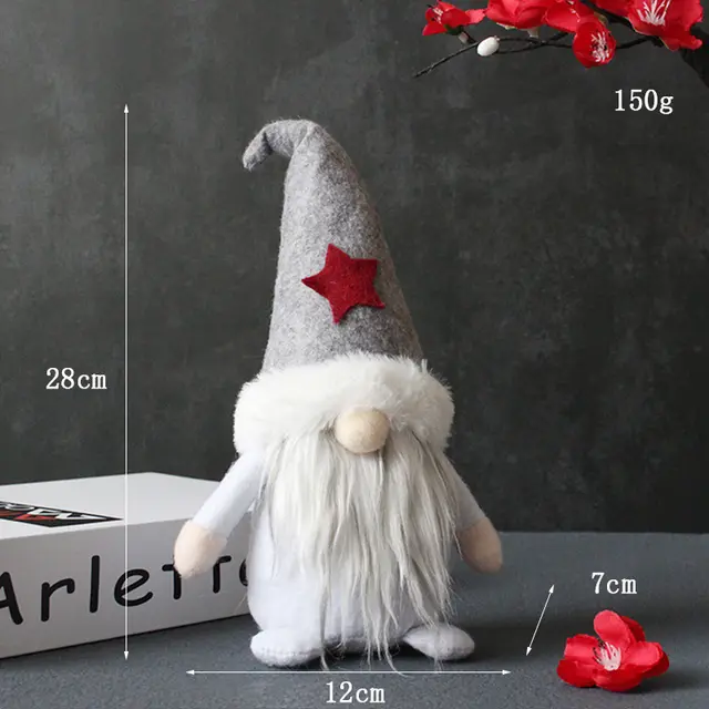 Creative Hooded Faceless Doll Holiday Santa Claus Plush Decoration Ornaments Star Model - Shop at LoveMi