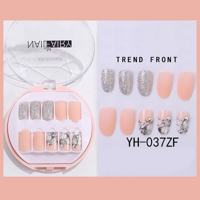 Korean Wearable Nail Art Short In A Box Waterproof Removable Nail Art Ins Manicure Fake Nails 37Z - Shop at LoveMi