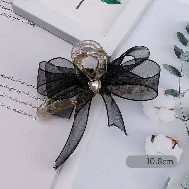 Mesh Bow Hairpin Female Disc Hair Grabbing Clip 1 Style - Shop at LoveMi