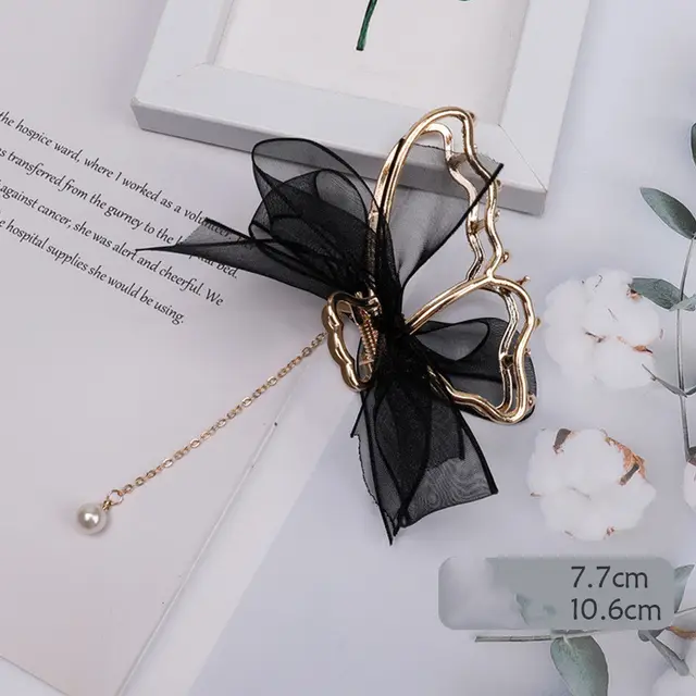 Mesh Bow Hairpin Female Disc Hair Grabbing Clip 13 Style - Shop at LoveMi