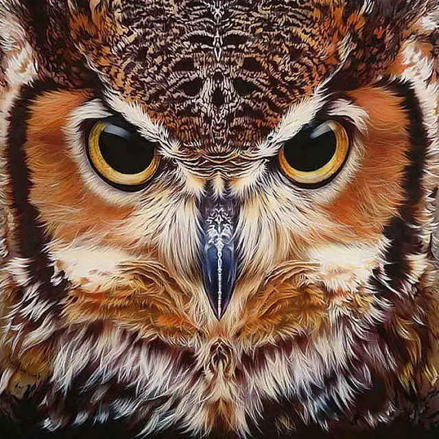 5D DIY Diamond Painting Owl Cross Head Diamond Mosaic Embroidery Wall Stickers Home Decor Vase Photo Color - Shop at LoveMi