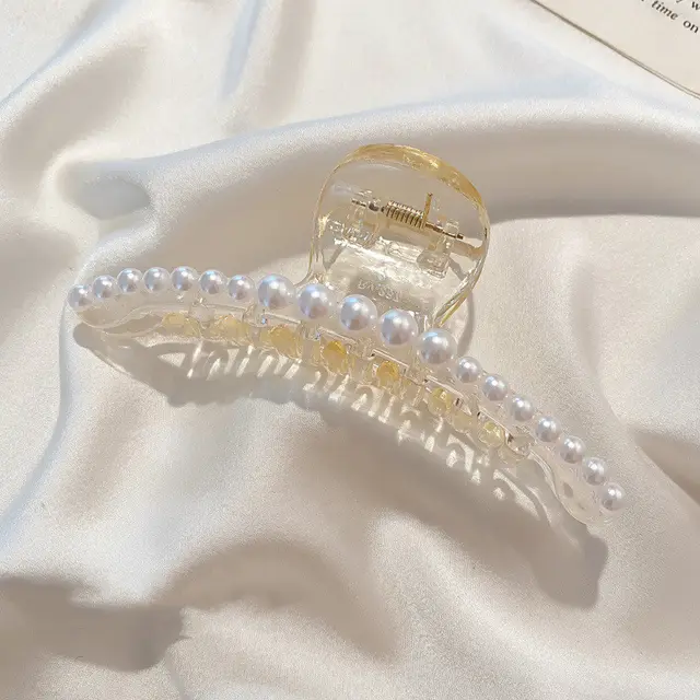 Pearl Hairpin Side Clip Size Hair Clip Hair Clip Hairpin Headwear Cross Section Medium - Shop at LoveMi