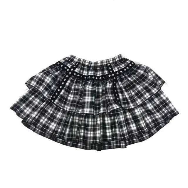 Color Short Skirt Cake Skirt Ins Fairy Thin Skirt Female Student Korean Pleated Skirt High Waist Black - Shop at LoveMi