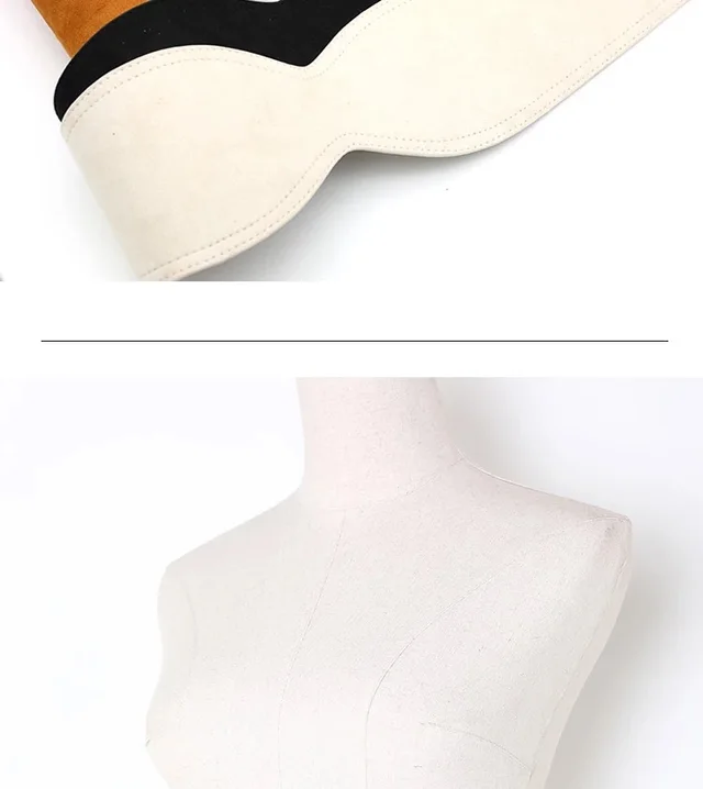 Girdle Tassels Bandage Fashion Waistband Slimming All match Decorative Belt Dress Wide Belt Beige - Shop at LoveMi