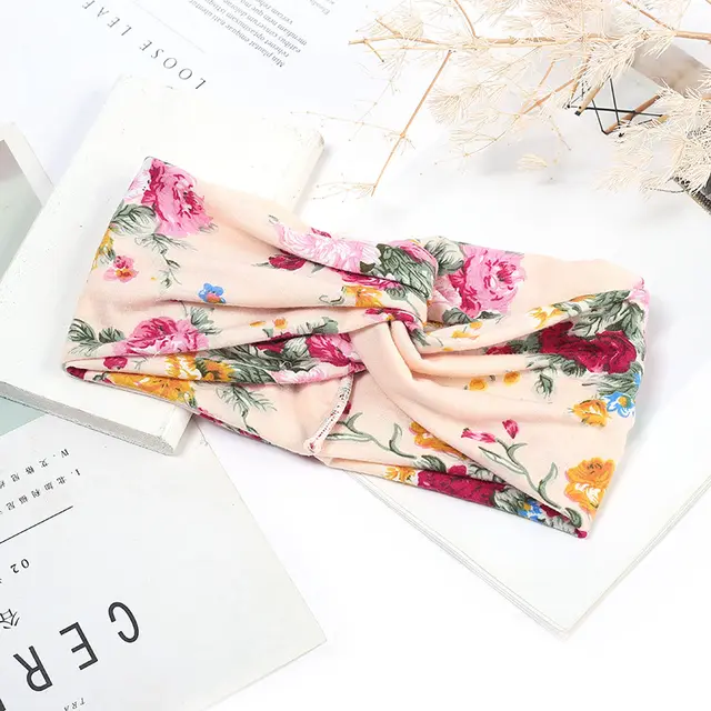 Sweat absorbent And Anti perspirant Bundled Headband With Wide brimmed Print Headband C - Shop at LoveMi