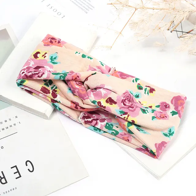 Sweat absorbent And Anti perspirant Bundled Headband With Wide brimmed Print Headband J - Shop at LoveMi