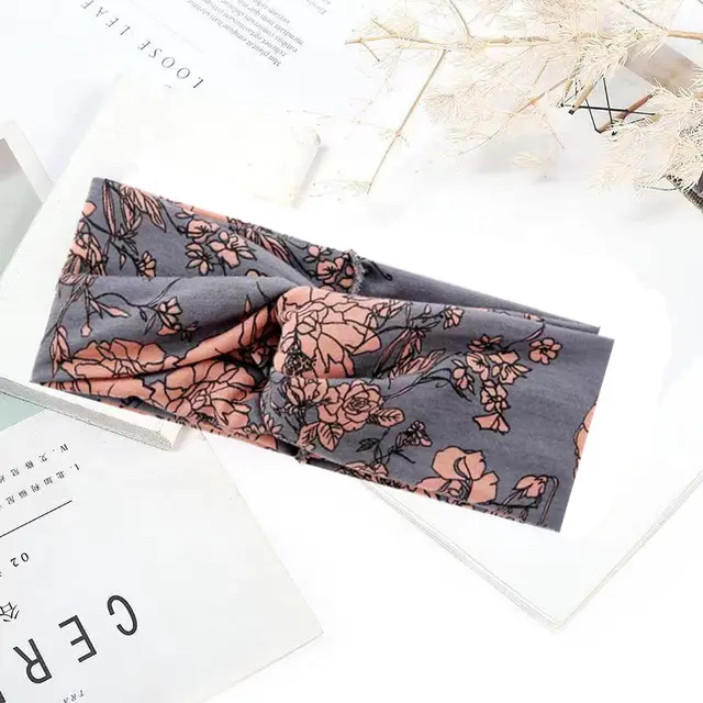 Sweat absorbent And Anti perspirant Bundled Headband With Wide brimmed Print Headband Q - Shop at LoveMi