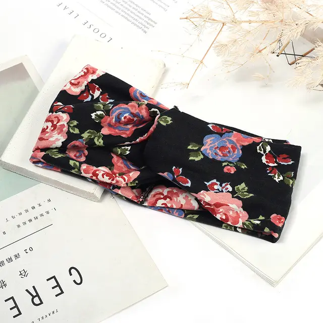 Sweat absorbent And Anti perspirant Bundled Headband With Wide brimmed Print Headband R - Shop at LoveMi