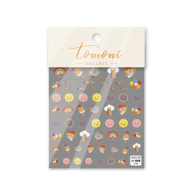 5D Nail Stickers Japanese Adhesive Nail Stickers Colored Fruits And Flowers To542 - Shop at LoveMi