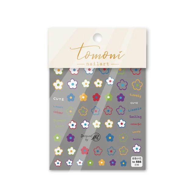 5D Nail Stickers Japanese Adhesive Nail Stickers Colored Fruits And Flowers To566 - Shop at LoveMi