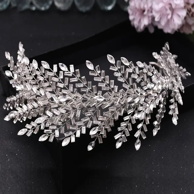 Creative Shaped Rhinestone Bridal Headdress Hairband Wedding Dress Hairstyle Jewelry 1Style - Shop at LoveMi