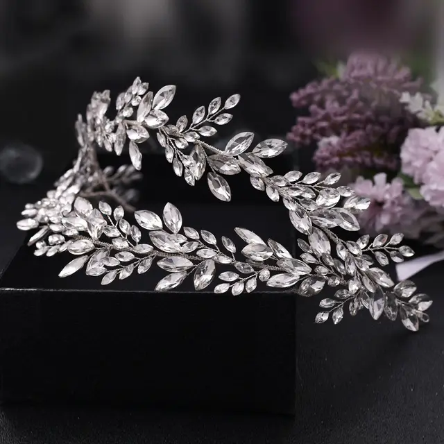 Creative Shaped Rhinestone Bridal Headdress Hairband Wedding Dress Hairstyle Jewelry 2Style - Shop at LoveMi