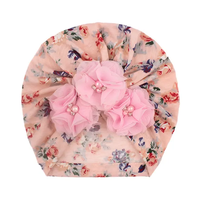 Baby Girl Hats Flowers Turban Beanie Hat Cap G - Shop at LoveMi