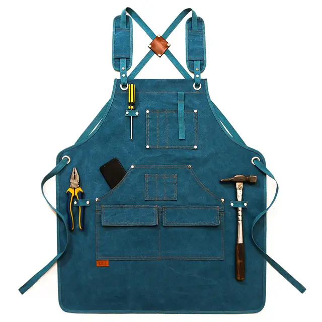 Apron Fashion Gardening Men's Wear resistant Waterproof Floral Adult Blue - Shop at LoveMi