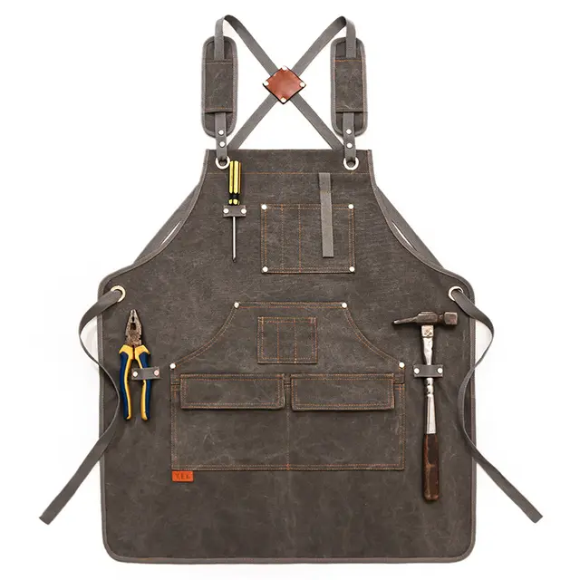 Apron Fashion Gardening Men's Wear resistant Waterproof Floral Adult Gray - Shop at LoveMi