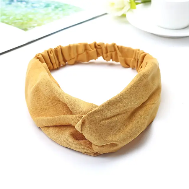 Women's Elasticated Headband Yellow - Shop at LoveMi