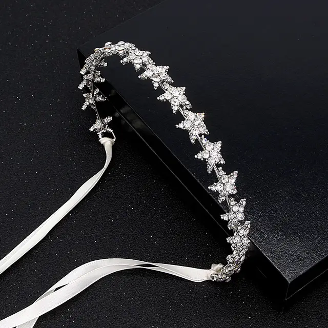 Bride Crown Headband New Alloy Wedding Jewelry Wedding Wedding Dress Accessories Silver Grey - Shop at LoveMi