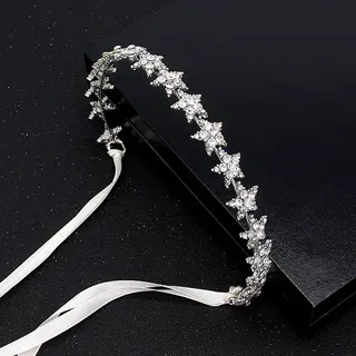 Bride Crown Headband New Alloy Wedding Jewelry Wedding Wedding Dress Accessories - Silver