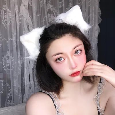 Plush Cute Cat Ears Headband W - Shop at LoveMi