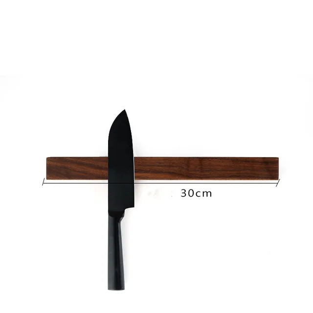 Wall mounted Kitchen Knife Shelf Knife Holder Free Punching Rack Walnut Knife Rack 30Cm - Shop at LoveMi