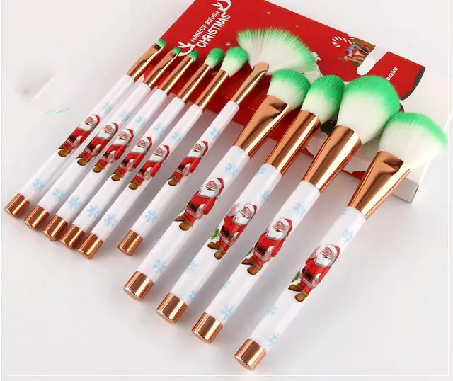 Christmas Portable Makeup Brush With Red Handle - Shop at LoveMi