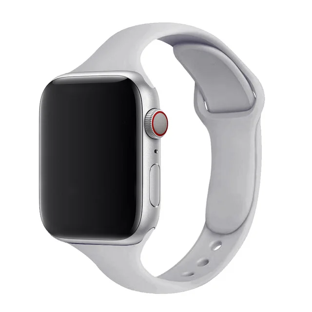 Slim Waist Monochrome Slim Silicone Strap Grey - Shop at LoveMi