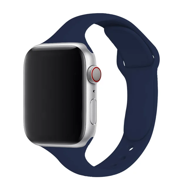 Slim Waist Monochrome Slim Silicone Strap Midnight Blue - Shop at LoveMi