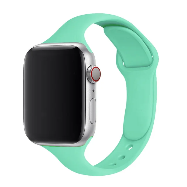 Slim Waist Monochrome Slim Silicone Strap Spearmint Green - Shop at LoveMi